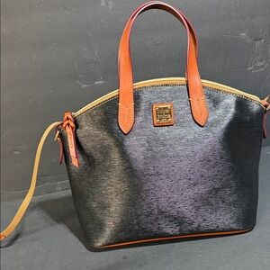 Dooney & Bourke Black and Brown Satchel